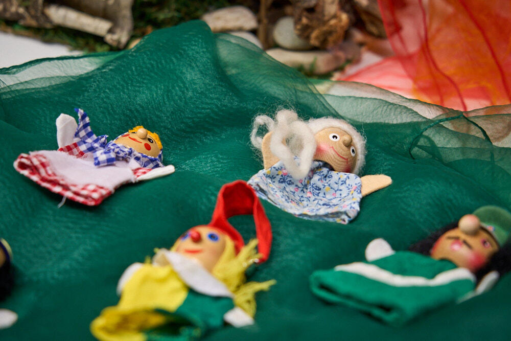 Fingerpuppen um spielend zu lernen