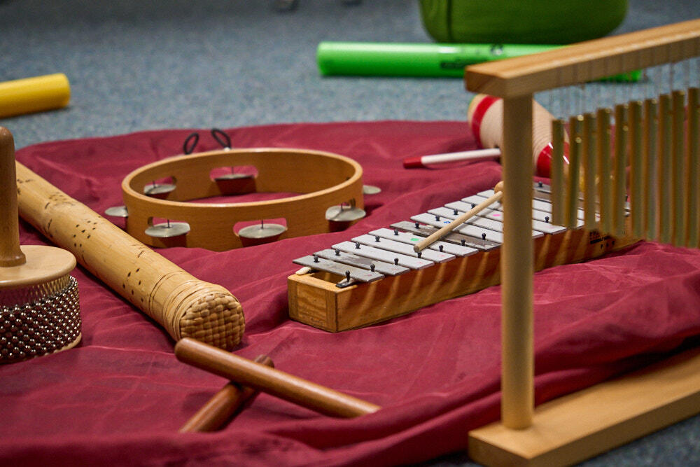Musikinstrumente, die im Unterricht verwendet werden